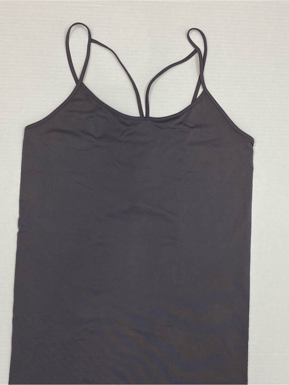Yelete Cami Tank Harness Spaghetti Straps Seamless Plus One Size (US 12-18) Gray